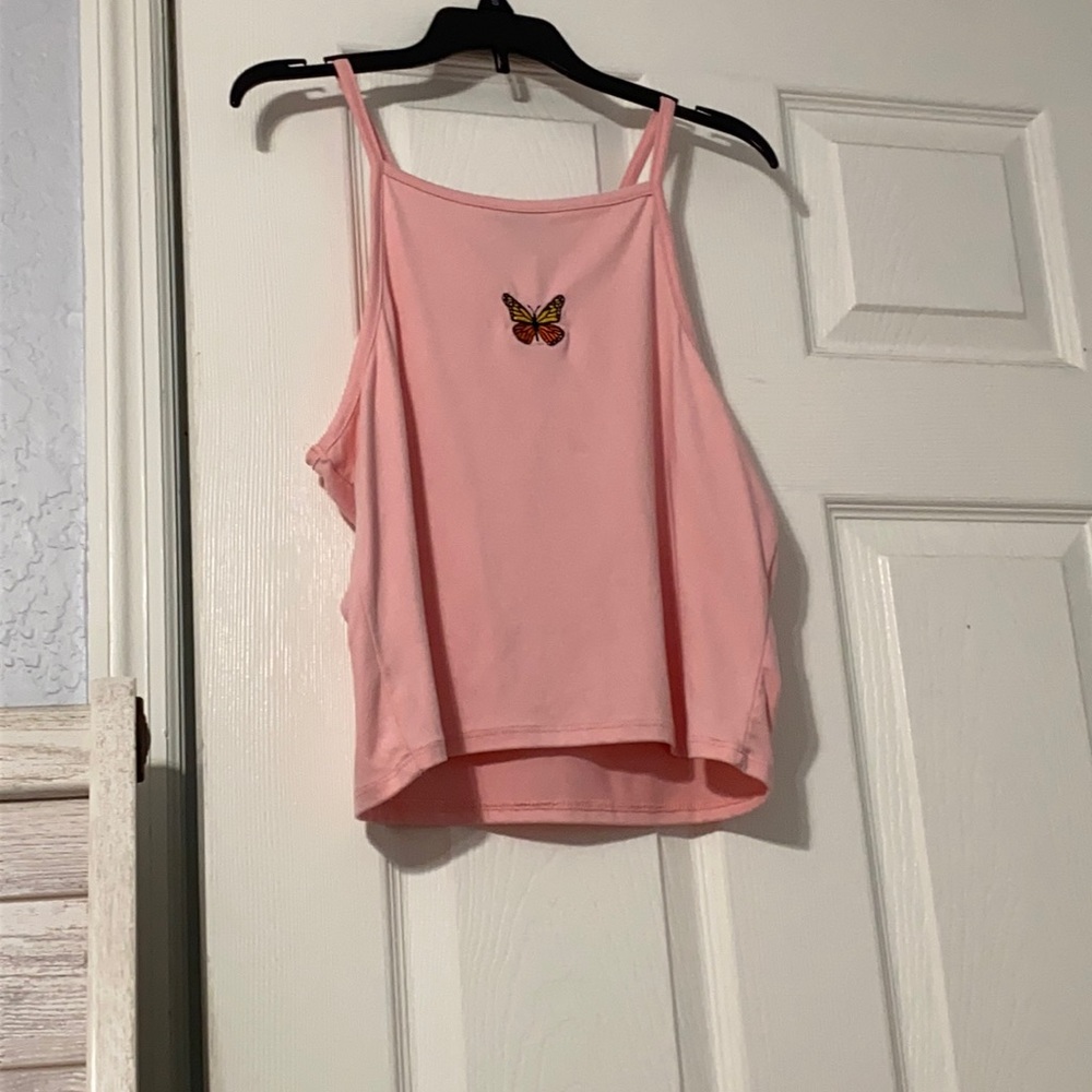 Pink halter top